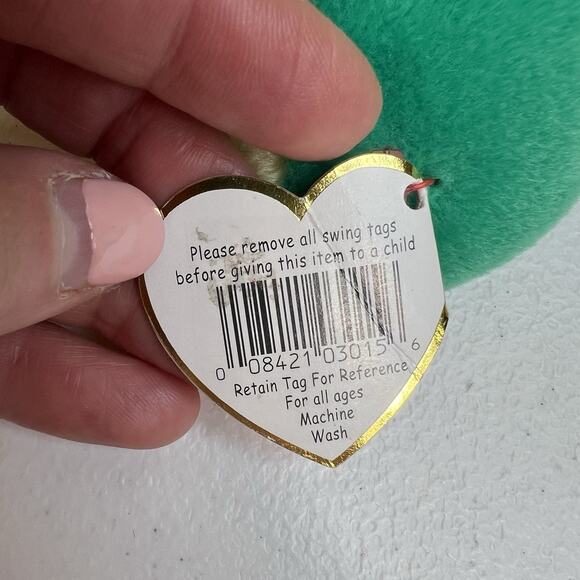 Ty Pillow Pal Snap Turtle Stuffed Plush Green Yellow Vintage 1996 Retired - Picture 5 of 10